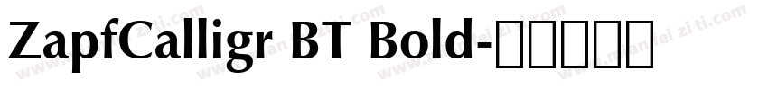ZapfCalligr BT Bold字体转换